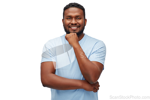 Image of portrait of smiling young african american man