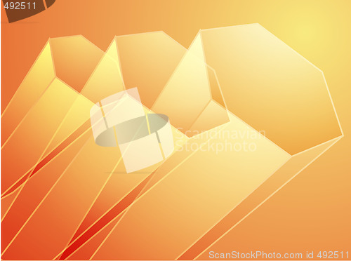 Image of Abstract geometric hexagon design