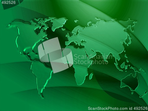 Image of Embossed metal map