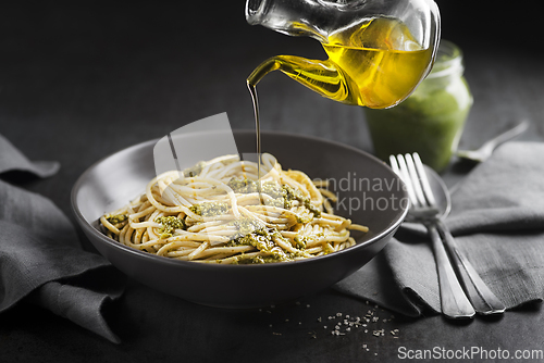 Image of Spaghetti basil pesto