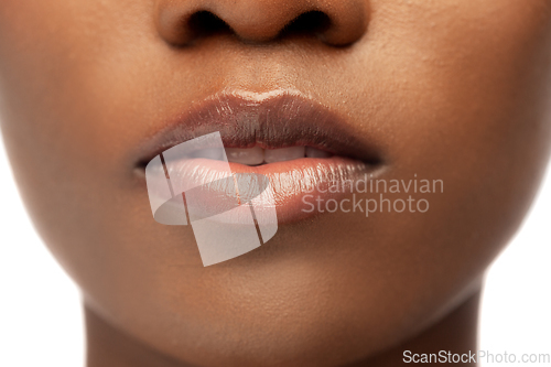 Image of close up of face of african american woman