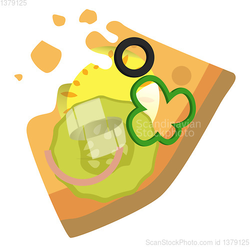 Image of Delicious veggie pizza slicePrint