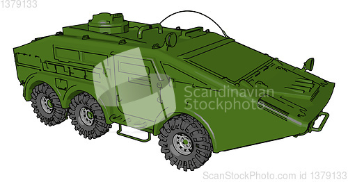 Image of Light weight armor car vector or color illustration