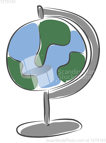 Image of Simple picture of the globe vector illustration on white backgro