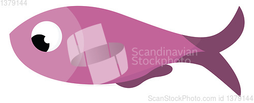Image of A purple fish vector or color illustration