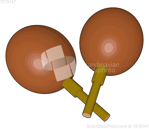 Image of Maraca or rattle instrument vector or color illustration