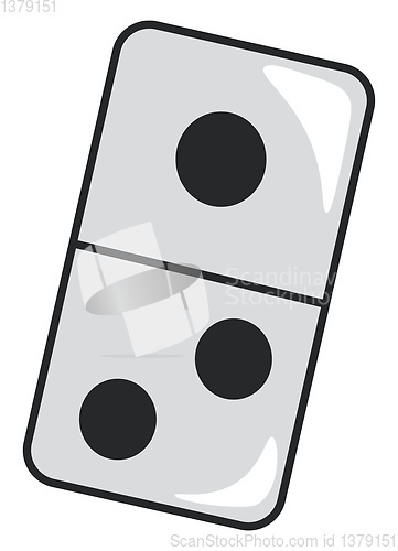 Image of A rectangular domino tile vector or color illustration