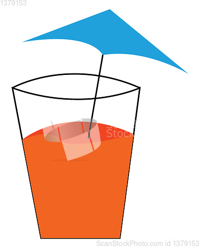 Image of orange juice vector or color illustration