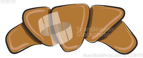 Image of Image of croissant France, vector or color illustration.