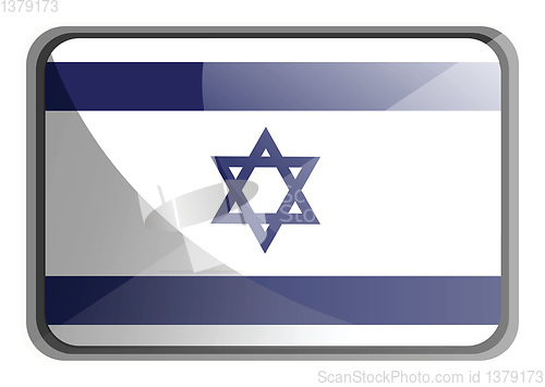 Image of Vector illustration of Israel flag on white background.