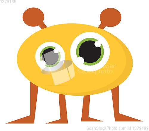 Image of Monster with four legs vector or color illustration