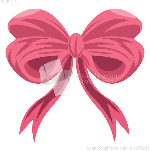 Image of Pink girly ribbon vector illustration on a white background