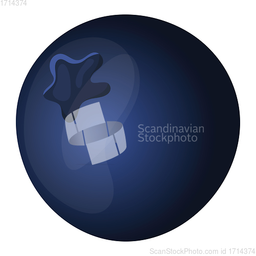 Image of Flat design icon of Blueberry in ui colors. 