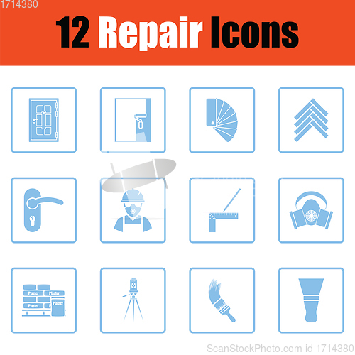 Image of Set of flat repair icons