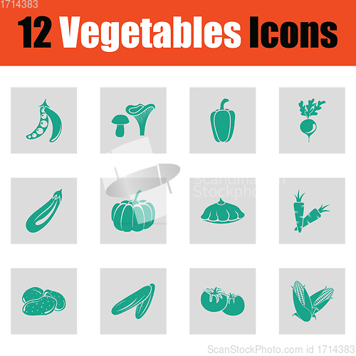 Image of Vegetables icon set