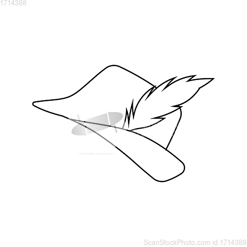 Image of Icon of hunter hat with feather
