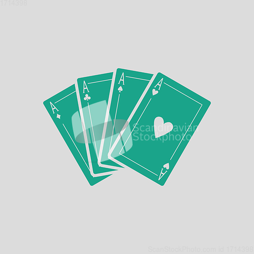 Image of Set of four card icons