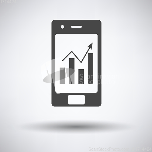 Image of Smartphone with analytics diagram icon