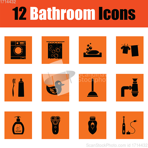 Image of Bathroom icon set