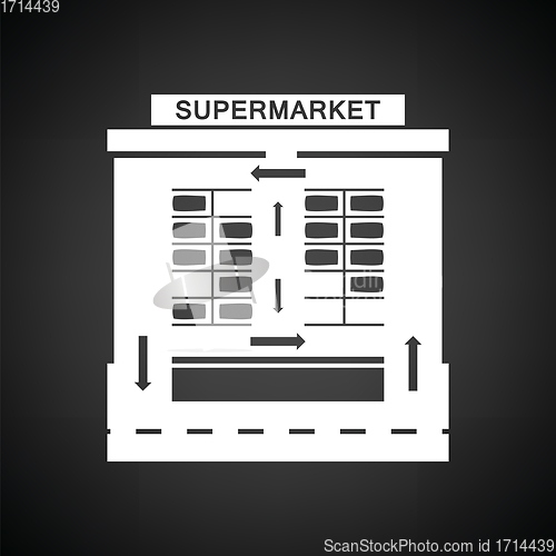 Image of Supermarket parking square icon