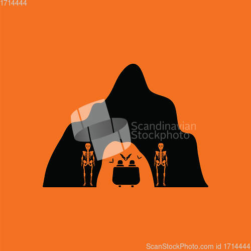 Image of Scare cave in amusement park icon