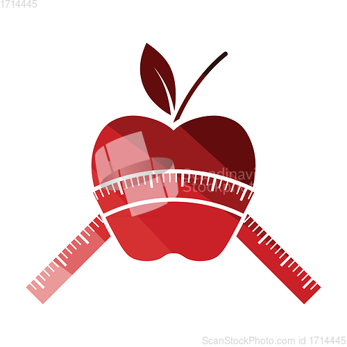 Image of Apple with measure tape icon