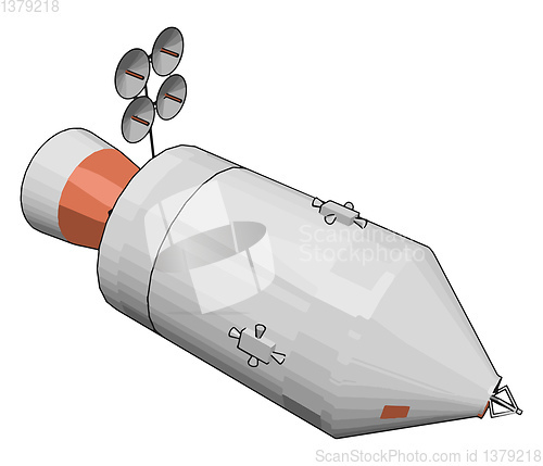 Image of A space craft vector or color illustration