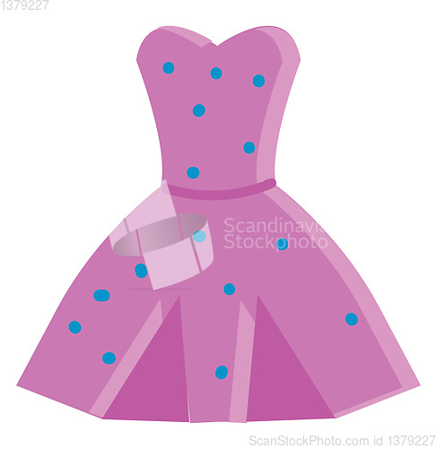 Image of Pink dress illustration vector on white background 