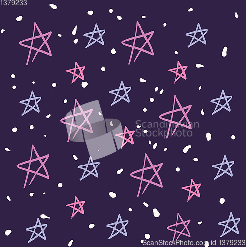 Image of Pink stars background illustration vector on white background 