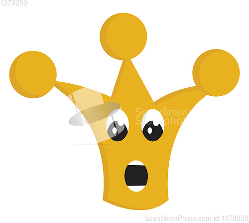 Image of Scared gold crown vector illustration on white background.