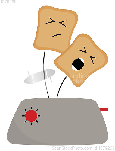 Image of Toaster, vector or color illustration.