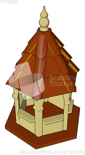 Image of Small hut like creation vector or color illustration