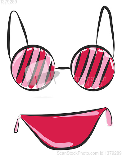 Image of Swimsuit, vector or color illustration.