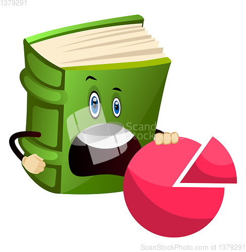 Image of Green book is showing a diagram, illustration, vector on white b