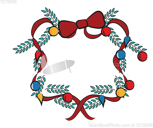 Image of Christmas decoration vector or color illustration