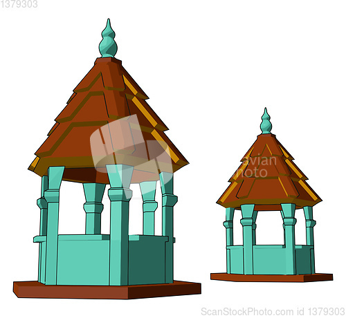 Image of Two hexagonal structure vector or color illustration