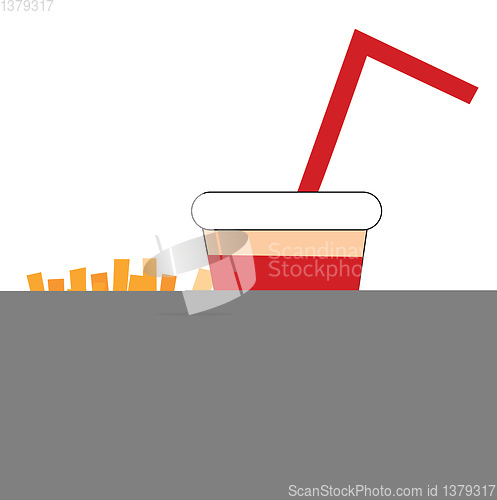 Image of Clipart of fastfood vector or color illustration