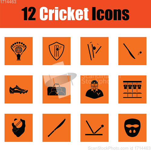 Image of Cricket icon set