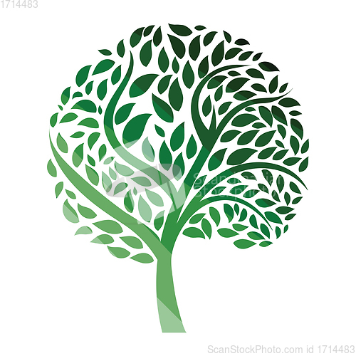 Image of Ecological tree leaves icon