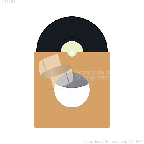 Image of Vinyl record in envelope icon