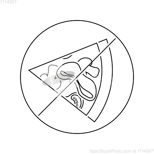 Image of Prohibited pizza icon