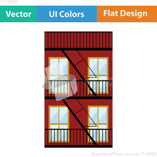 Image of Emergency fire ladder icon