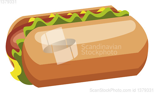 Image of Sandwich vector color illustration.