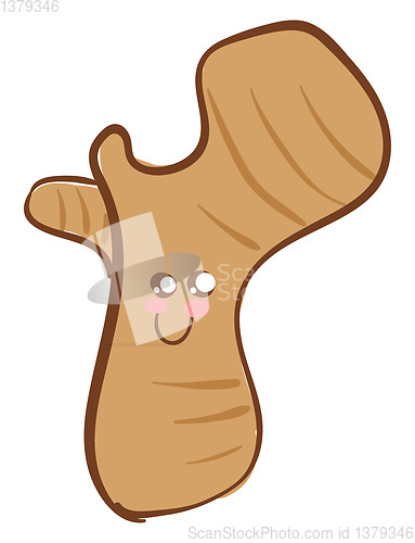 Image of Image of cute ginger, vector or color illustration.