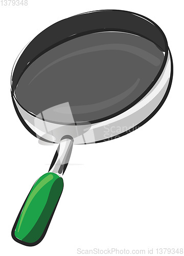 Image of Image of brazier on top - fry pan, vector or color illustration.