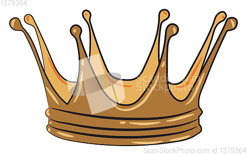 Image of A royal\'s head ornament vector or color illustration