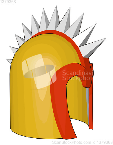 Image of The medieval head armor vector or color illustration