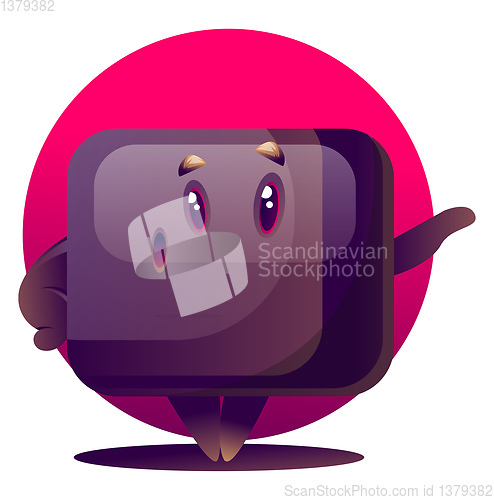 Image of Purple cartoon monster vector illsutration on white bacground