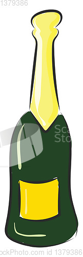 Image of Image of champagne, vector or color illustration.