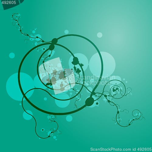 Image of Swirly floral grunge